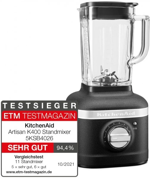 KitchenAid 5KSB4026EBK Artisan Standmixer Gusseisen Schwarz – Bild 4
