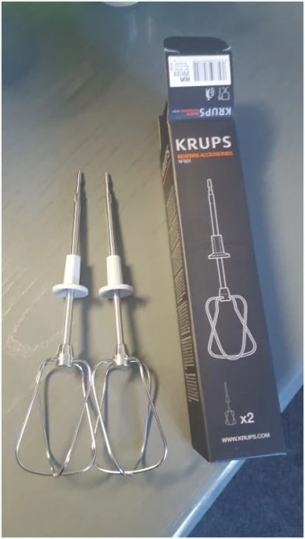 Handrührgeräte Krups XF 901 D Edelstahl-Turbo-Quirle Handrührer-Zubehör Edelstahl