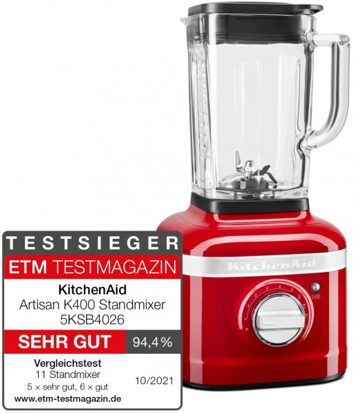 KitchenAid 5KSB4026EER Artisan Standmixer Empire Rot – Bild 4
