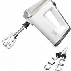 Handrührgeräte Krups 3 Mix 9000 Deluxe Handrührgerät Weiß/grau/edelstahl Gebürstet