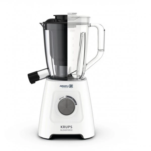 Krups KB42Q110 Blendforce 2in1 Standmixer Weiß – Bild 4