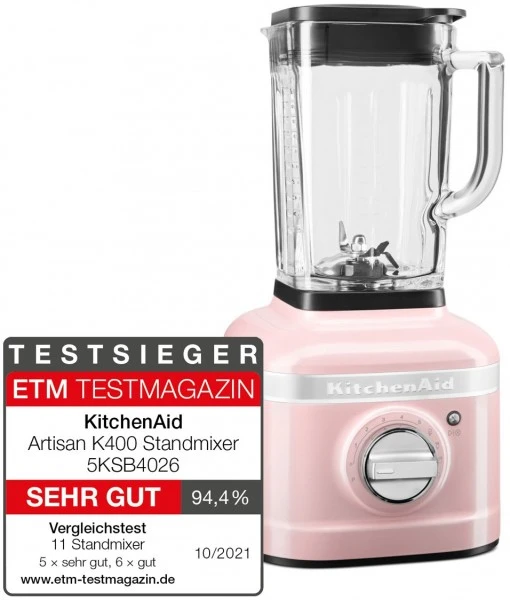 KitchenAid 5KSB4026ESP Artisan Standmixer Seidenpink – Bild 4