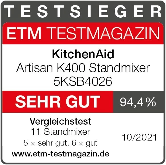 KitchenAid 5KSB4026EIB Artisan Standmixer Tintenblau – Bild 5
