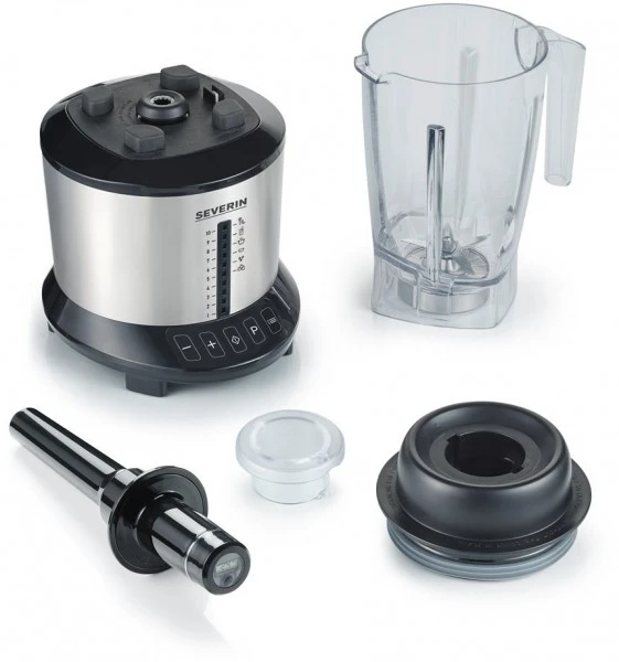 Severin SM 3740 Standmixer Edelstahl-gebürstet/schwarz – Bild 2