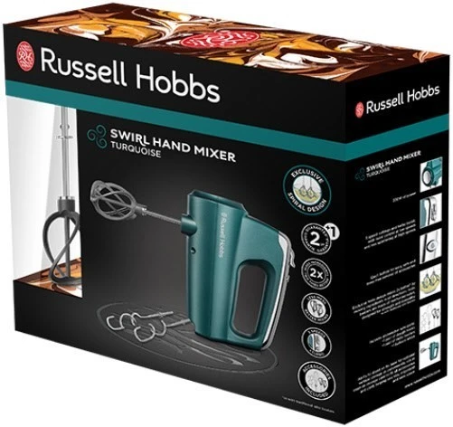 Handrührgeräte Russell Hobbs Swirl Handmixer Handrührgerät Türkis – Bild 2