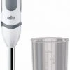 Braun MQ 5200WH MultiQuick 5V Edelstahl-Stabmixer Weiß/grau