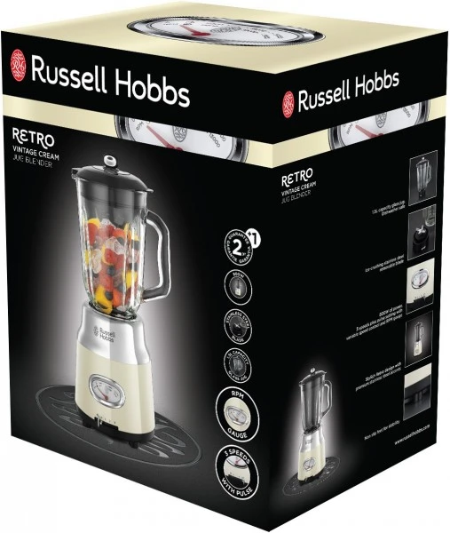 Russell Hobbs Retro Vintage Glas-Standmixer Cream – Bild 6